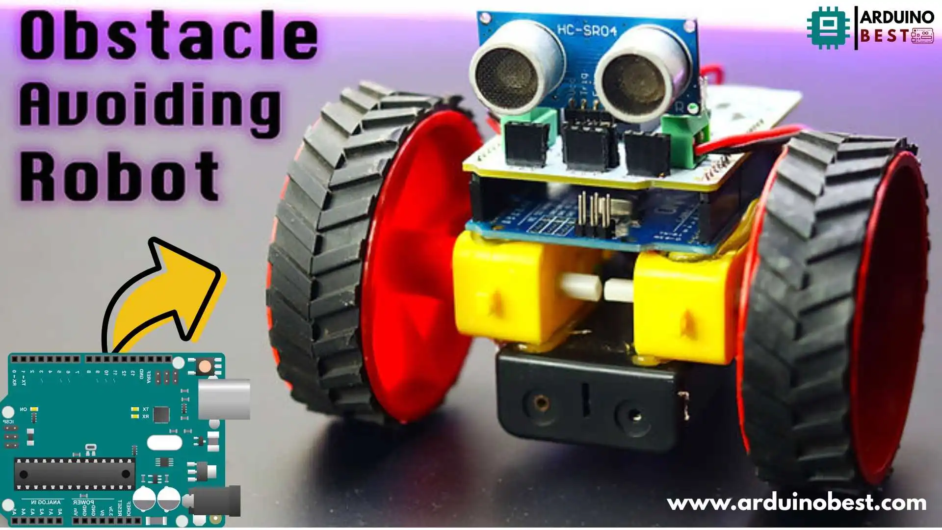 Arduino Obstacle Avoiding Robot with L293D Shield