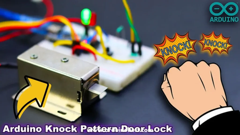 Arduino Secret Knock Pattern Door Lock Circuit with Piezo Sensor and Servo Motor