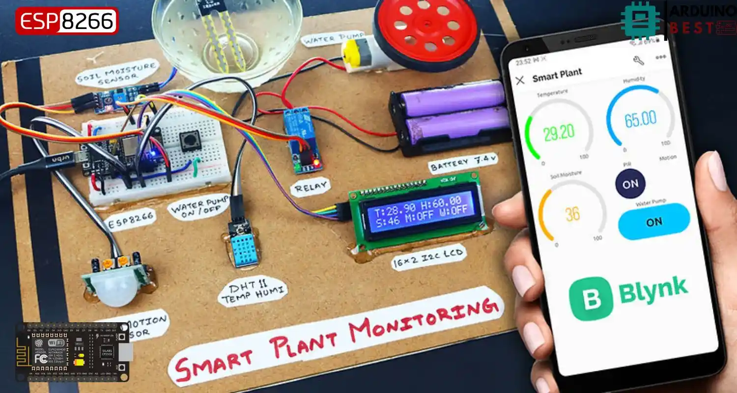 ESP8266 Blynk IoT Smart Plant Monitoring System